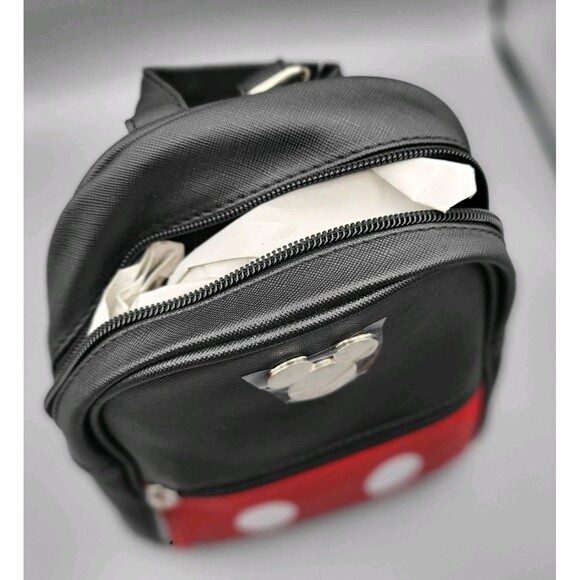 Bioworld Disney Mickey Mouse Mini Backpack Purse With Card Wallet Faux Leather - Picture 11 of 12